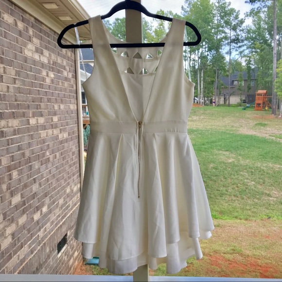 White Cutout Dress - Picture 2 of 2